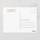 Terracotta Retro Groovy Boho Bruiloft Dank u Briefkaart (Achterkant)