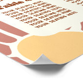 Terracotta Retro Groovy Boho Bruiloft Zitplaatsen Poster (Hoek)