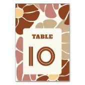 Terracotta Retro Groovy Boho Chic Bloemen Bruiloft Kaart (Voorkant)