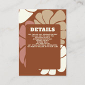 Terracotta Retro Groovy Boho Chic Details Kaart (Voorkant)