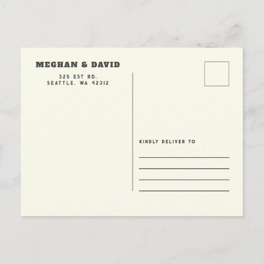 Terracotta Retro Groovy Boho Chic Save The Date Aankondigingskaart (Achterkant)