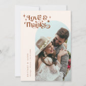 Terracotta Retro Love & Bedankt White Arch Wedding (Voorkant)