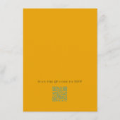 Terracotta Retro Wedding Details Card Informatiekaartje (Achterkant)