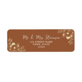 Terracotta Return Address Label