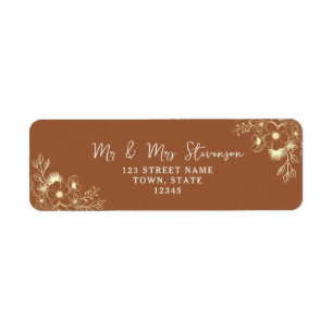 Terracotta Return Address Label