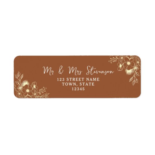 Terracotta Return Address Label (Voorkant)