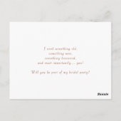 Terracotta Ribbon boog word je mijn page boy Kaart (Achterkant)