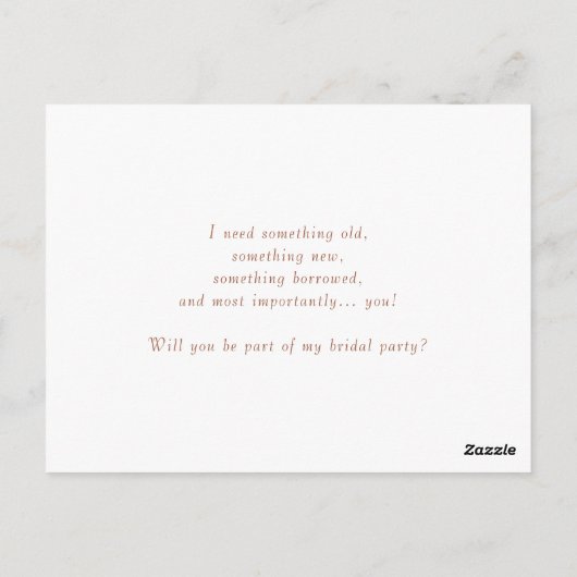 Terracotta Ribbon boog word je mijn page boy Kaart (Achterkant)