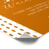 Terracotta Rings Warming Wedding Sign Poster (Hoek)