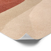Terracotta rivier abstracte wandkunst voor de woon poster (Hoek)