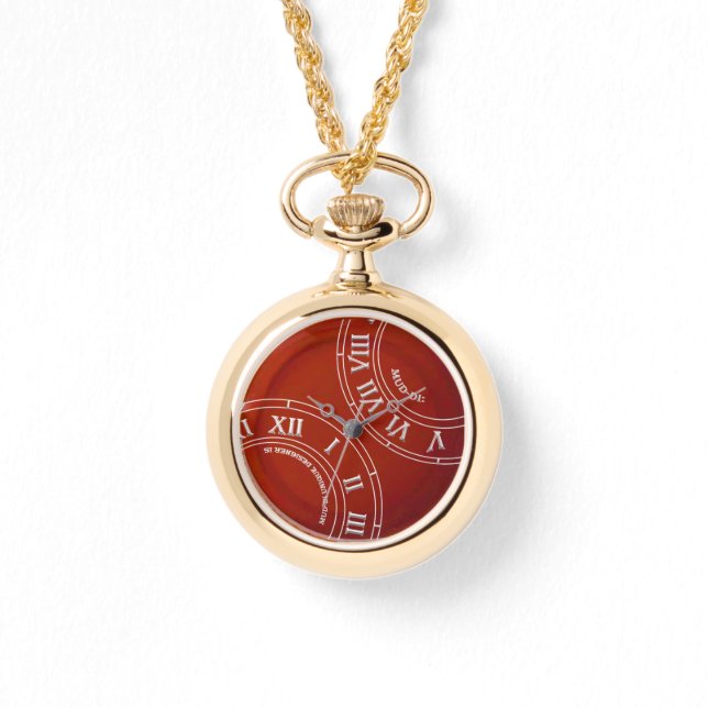 Terracotta RN Necklace Watch Horloge (Voorkant)