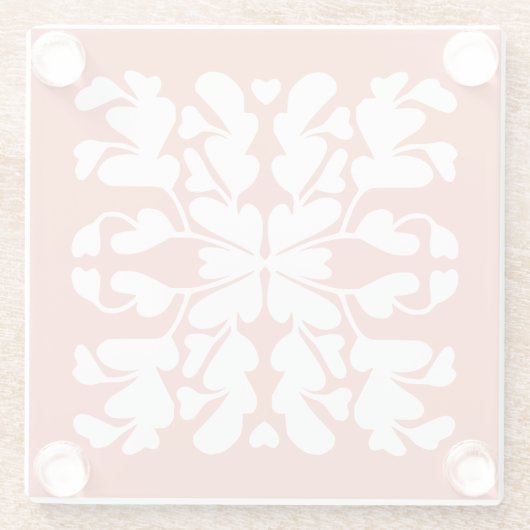 Terracotta rode deco glazen onderzetter (Achterkant)