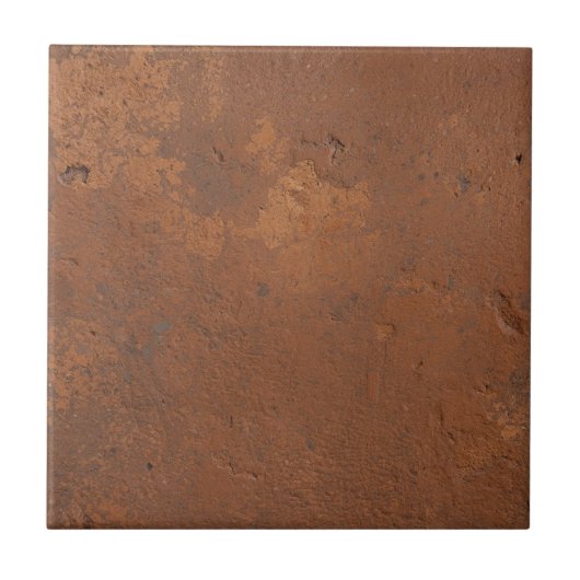 Terracotta rode eenvoudige rustieke  tegeltje (Voorkant)