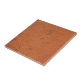 Terracotta rode eenvoudige rustieke  tegeltje (Zijkant)
