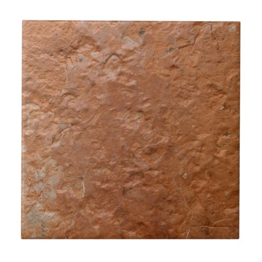 Terracotta rode eenvoudige rustieke tegeltje (Voorkant)