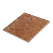 Terracotta rode eenvoudige rustieke tegeltje (Zijkant)