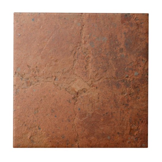 Terracotta rode eenvoudige rustieke tegeltje (Voorkant)