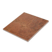 Terracotta rode eenvoudige rustieke tegeltje (Zijkant)