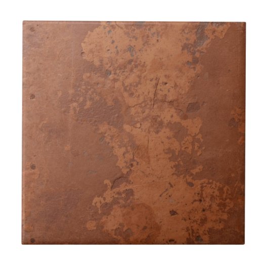 Terracotta rode eenvoudige rustieke tegeltje (Voorkant)