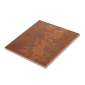 Terracotta rode eenvoudige rustieke tegeltje (Zijkant)
