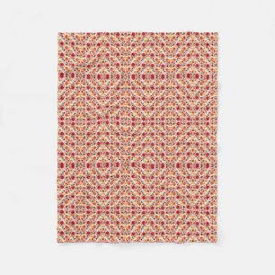Terracotta rode geometrische tegel fleece deken