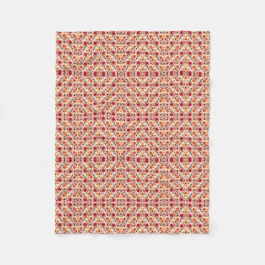 Terracotta rode geometrische tegel fleece deken (Voorkant)