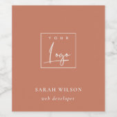 Terracotta Roest Aangepast Promotie Bedrijfslogo Wijn Etiket (Enkel label)