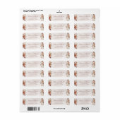 Terracotta Roest Bloemen Boho Herfst Bruiloft Etiket (Full Sheet)