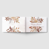 Terracotta Roest Bloemen Boho Herfst Bruiloft Gastenboek (Volledig)