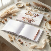 Terracotta Roest Bloemen Boho Herfst Bruiloft Gastenboek