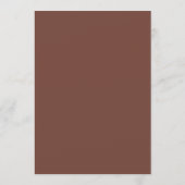 Terracotta Roest Bloemen Boho Herfst Bruiloft Save The Date (Achterkant)