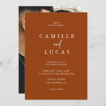 Terracotta Roest Bruinoranje Foto Bruiloft