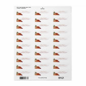 Terracotta Roest Florale Pampagras Herfstfeest Etiket (Full Sheet)