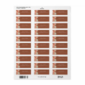 Terracotta Roest Florale Pampagras Herfstfeest Etiket (Full Sheet)
