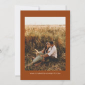 Terracotta Roest Foto Save the Date Uitnodigingen (Achterkant)