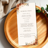 Terracotta Roest Kleur Herfst Bloem Bruiloft Uitno Menu