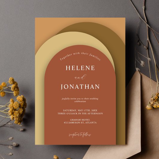 Terracotta Roest Moderne Minimalistische Elegante Kaart