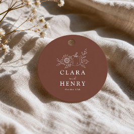 Terracotta Roestkleurige Pompoen Trouw Bedankt Bedankjes Labels