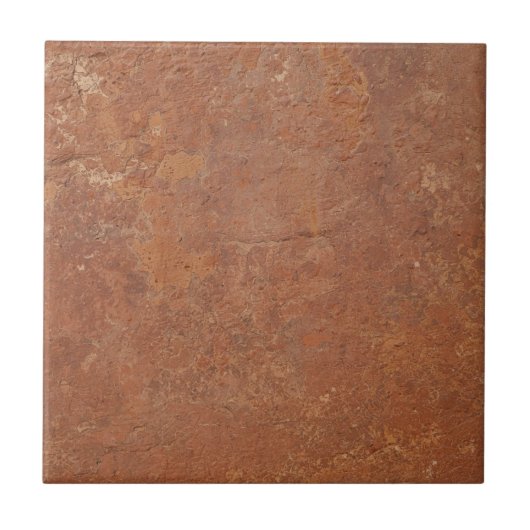 Terracotta rood eenvoudig rustiek tegeltje (Voorkant)