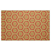Terracotta Rood Mosterd Geel Boho Geometrisch Stof (Fat Quarter)