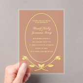 Terracotta Roos Acryl Huwelijksuitnodiging Acryl Uitnodigingen (Insitu (Draagbaar))