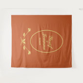 Terracotta Roos bruiloft achtergrond Wandkleed (Voorkant (horizontaal))