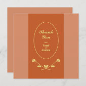 Terracotta Roos bruiloft Bedankkaart (Voorkant / Achterkant)