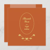 Terracotta Roos bruiloft Bedankkaart (Voorkant / Achterkant)