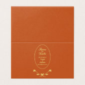 Terracotta Roos bruiloft behuizing Kaart gevouwen (Buitenkant ongevouwen)