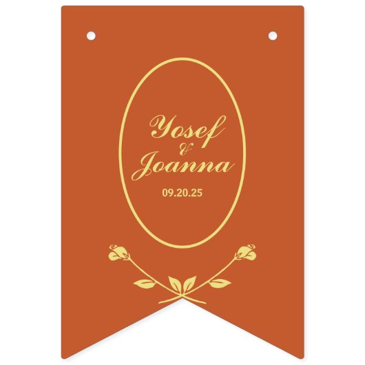 Terracotta Roos bruiloft Bunting Flags Banner (Tweede vlag)