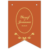 Terracotta Roos bruiloft Bunting Flags Banner (Derde vlag)