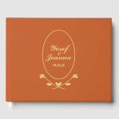 Terracotta Roos bruiloft Gastenboek (Voorkant)