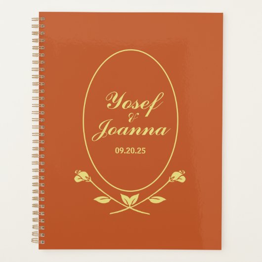Terracotta Roos bruiloft Planner (Voorkant)