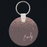 Terracotta Roos Gold Blush Pink Glitter Monogram Sleutelhanger<br><div class="desc">Terracotta en Roos Gold - Blush Pink Glitter Script Monogram Name Keychains (Sleutelhanger). Dit maakt de perfecte liefhebbende 16 verjaardag,  bruiloft,  vrijgezellenfeest,  verjaardagsdag,  baby shower of vrijgezellenfeest voor iemand die van luxe glam en stijl houdt.</div>
